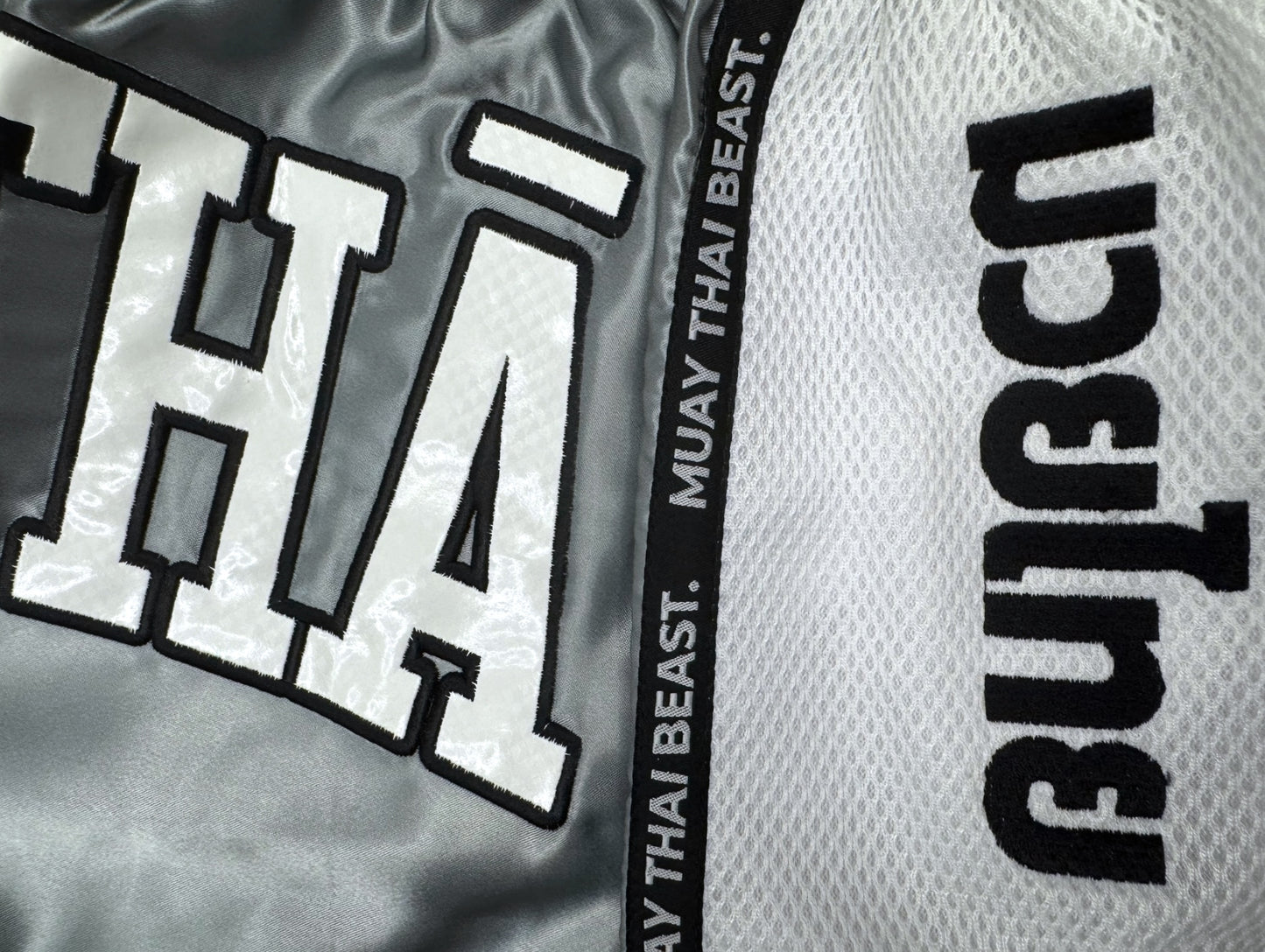 Muay Thai Shorts - Faith Over Fear - "Cement"