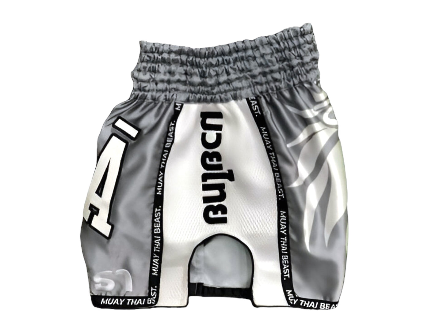 Muay Thai Shorts - Faith Over Fear - "Cement"