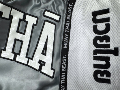 Muay Thai Shorts - Faith Over Fear - "Cement"