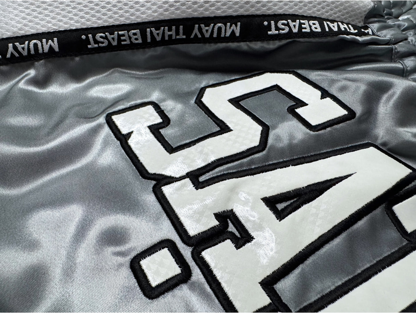 Muay Thai Shorts - Faith Over Fear - "Cement"
